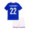 Maglia ufficiale Francia T. Hernandez 22 Casa Euro 2024 per Bambino